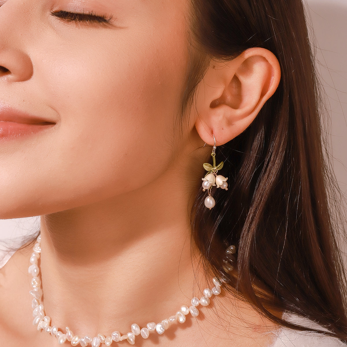 Eden - Lily Of The Valley Earrings & Bracelet