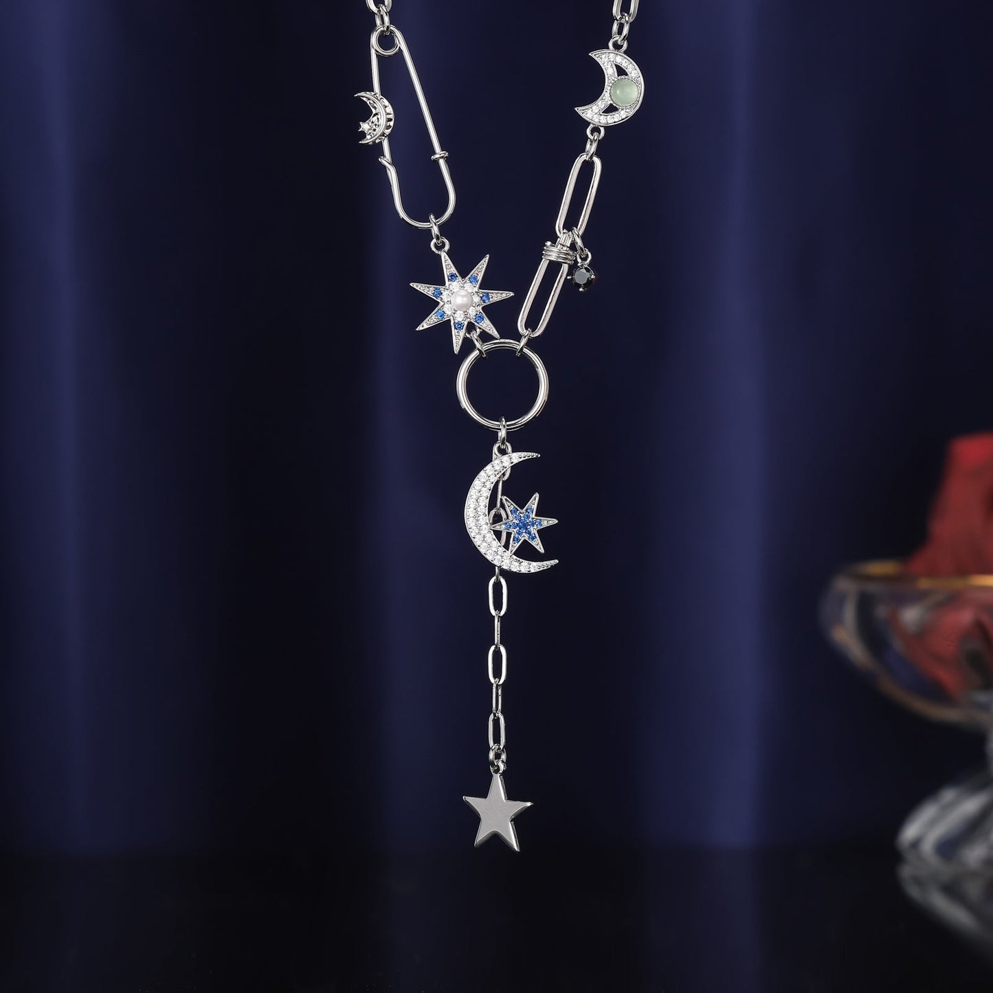 Malina - Guardian of the Stars and Moon Necklace