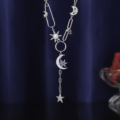Malina - Guardian of the Stars and Moon Necklace