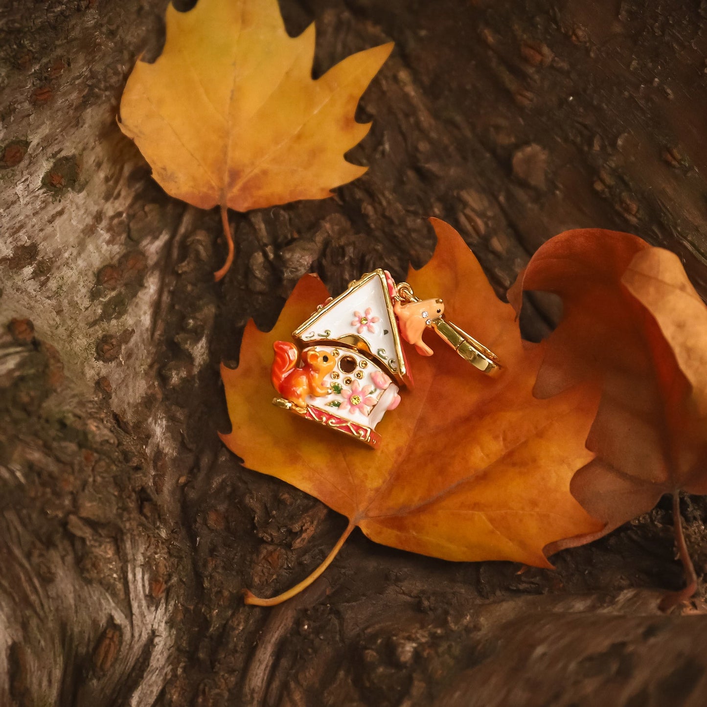 Thalia - Squirrel Hut Locket Necklace