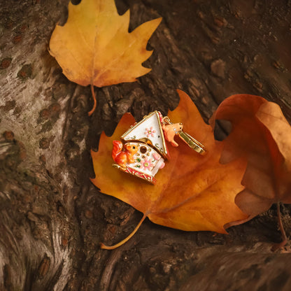 Thalia - Squirrel Hut Locket Necklace
