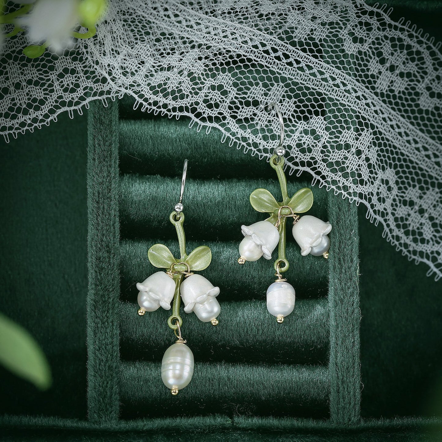 Eden - Lily Of The Valley Earrings & Bracelet
