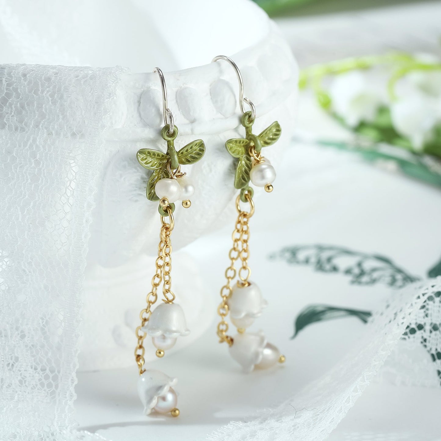 Pippa - Lily Of The Valley Tassel Earrings