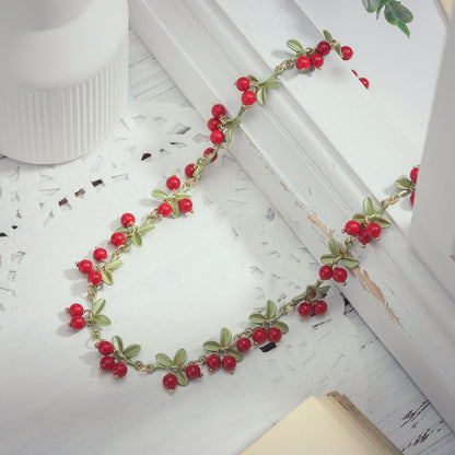 Neve - Cranberry Chain Necklace