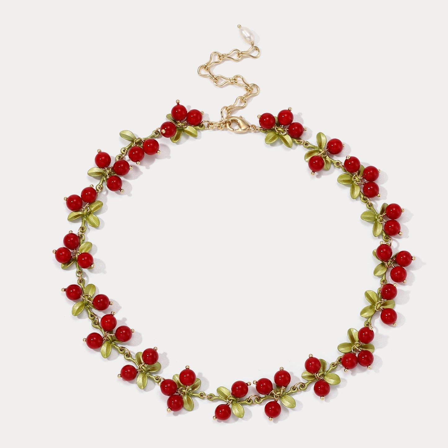 Neve - Cranberry Chain Necklace