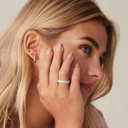 Eliza - Diamond Simulant Gold Ring