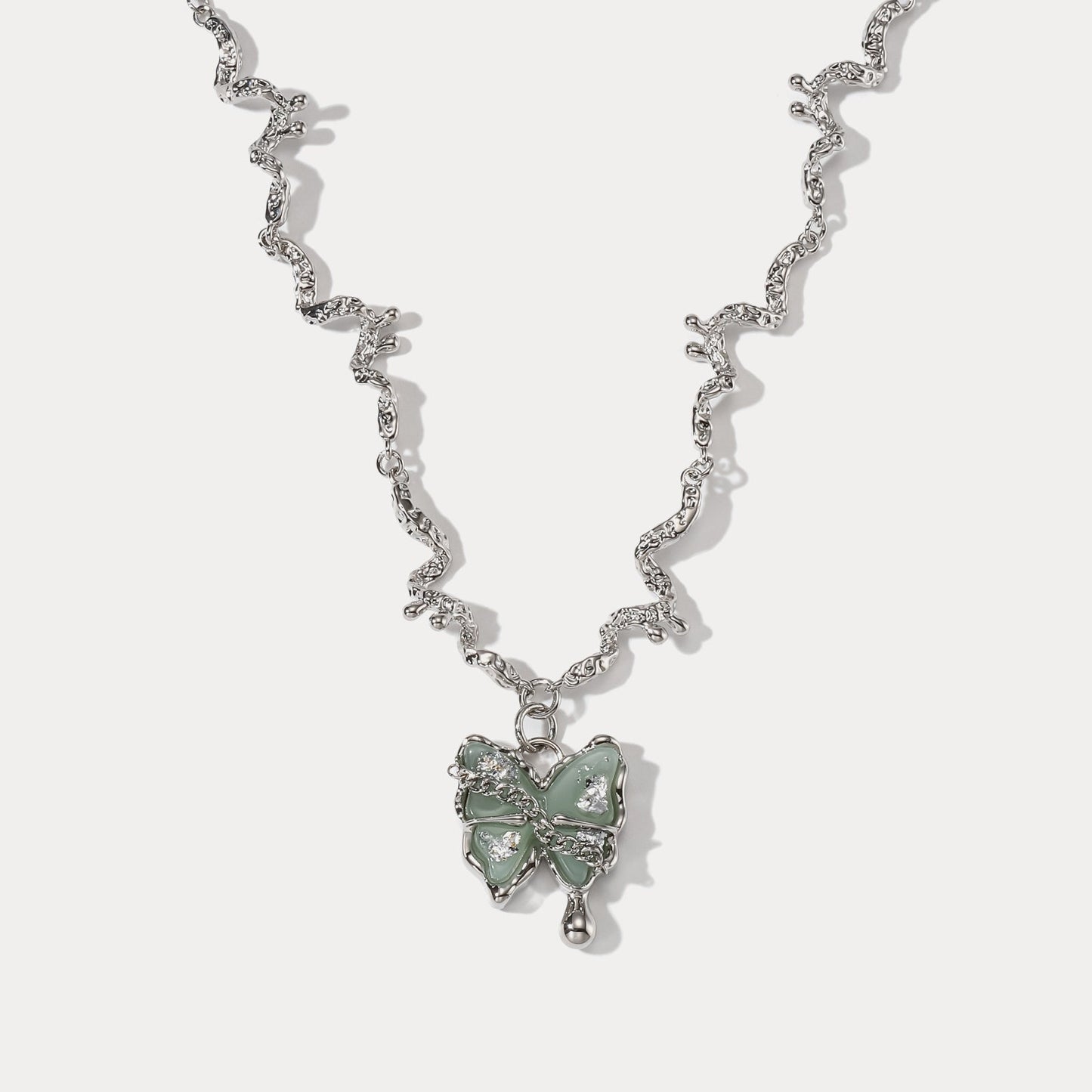 Faye - Butterfly Jade Necklace