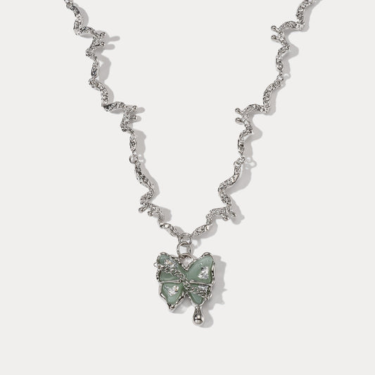 Faye - Butterfly Jade Necklace