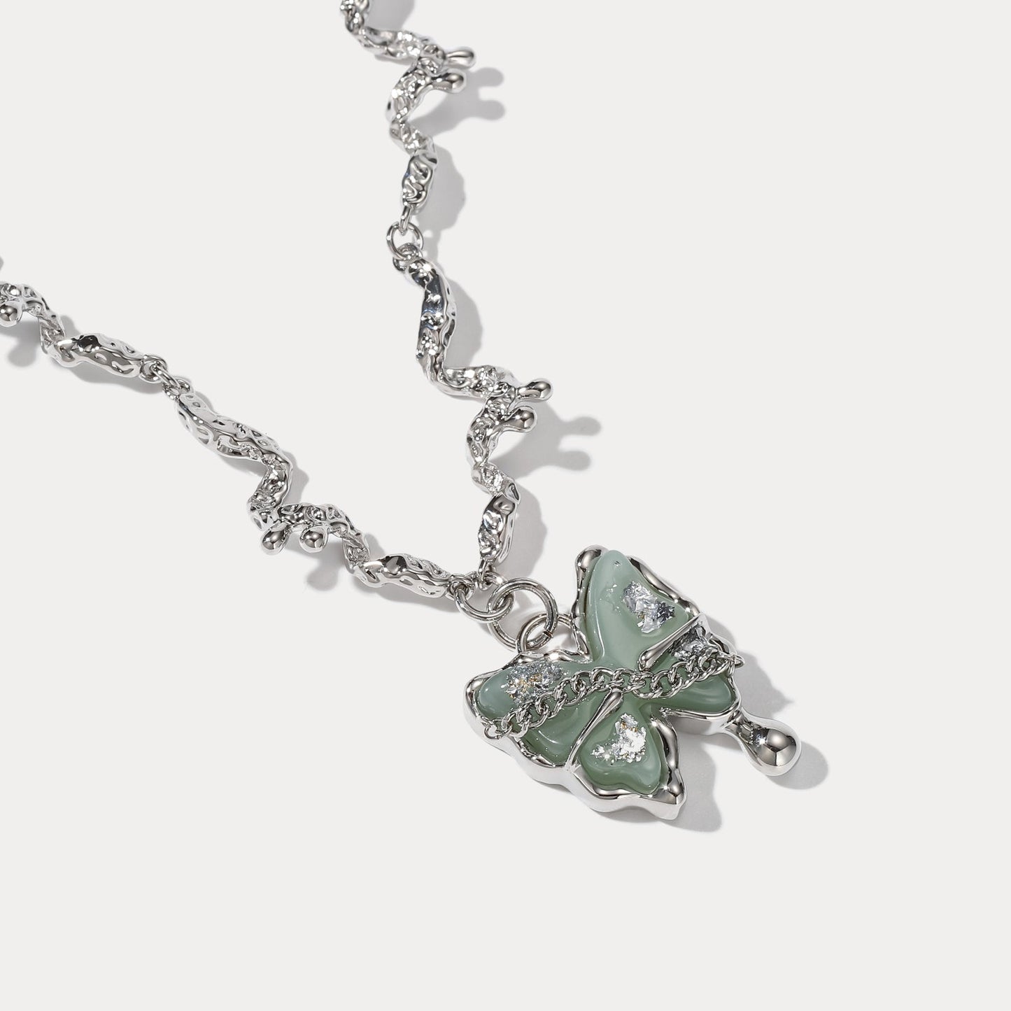 Faye - Butterfly Jade Necklace