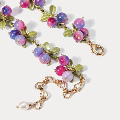 Talia - Purple Berry Charm Bracelet