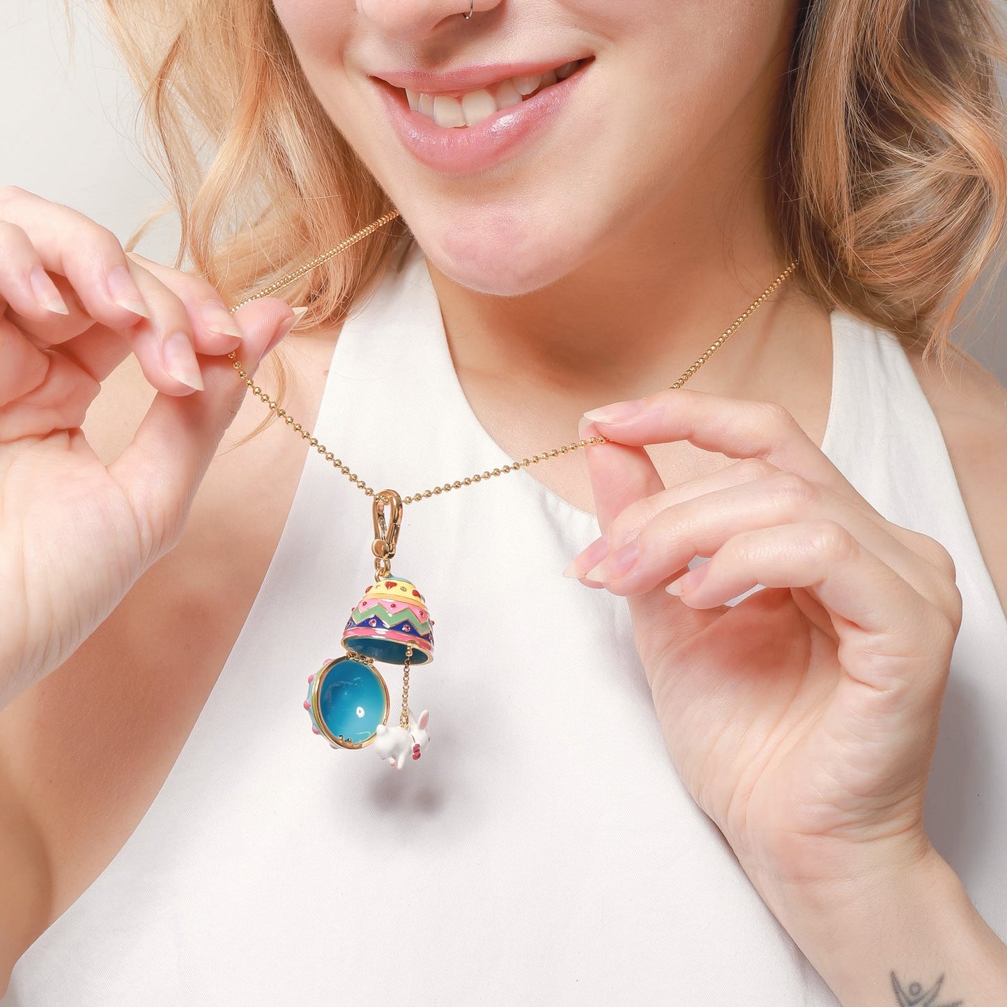 Briony - Zodiac Easter Egg Locket Necklace