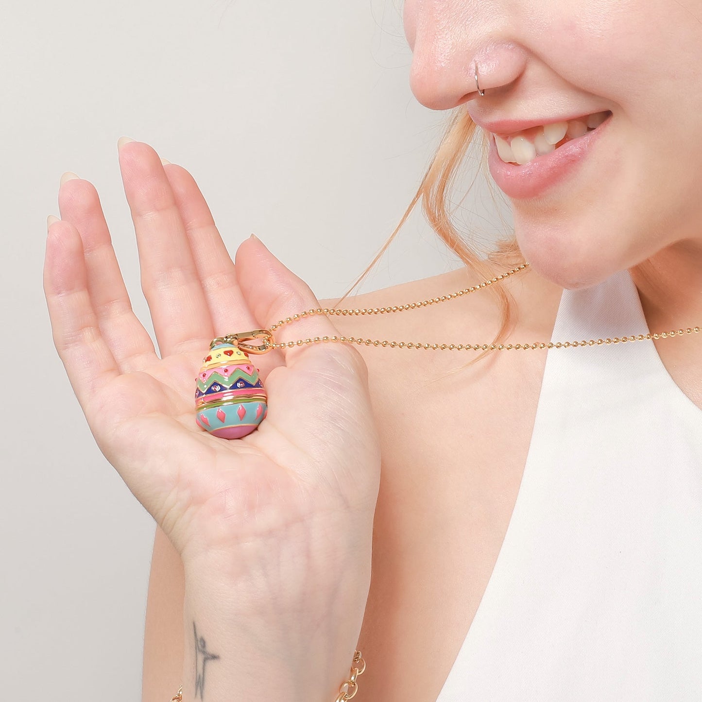Briony - Zodiac Easter Egg Locket Necklace