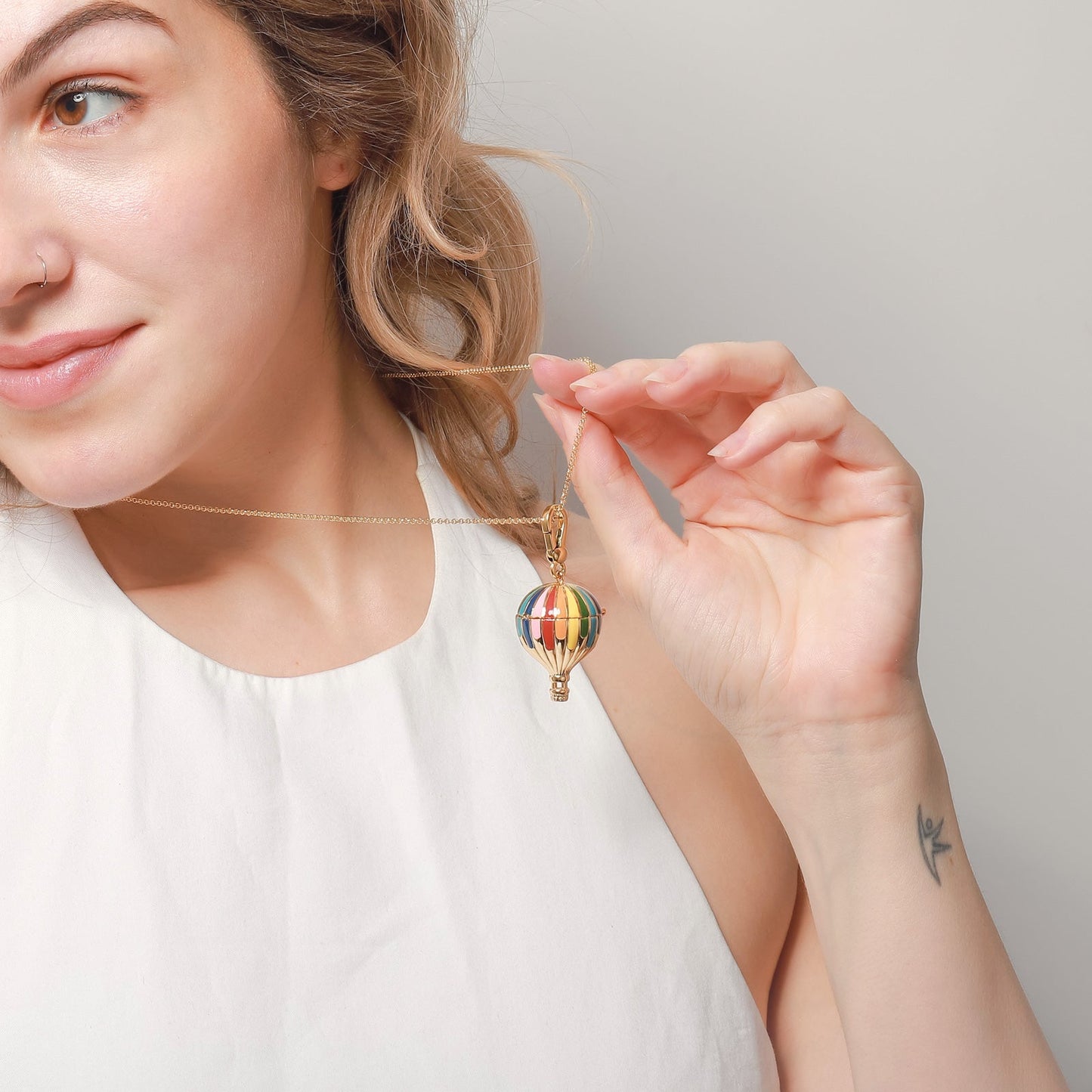 Juliet - Hot Air Balloon Locket Necklace