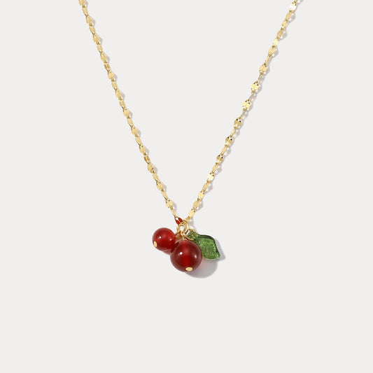 Vera - Cranberry Pendant Necklace