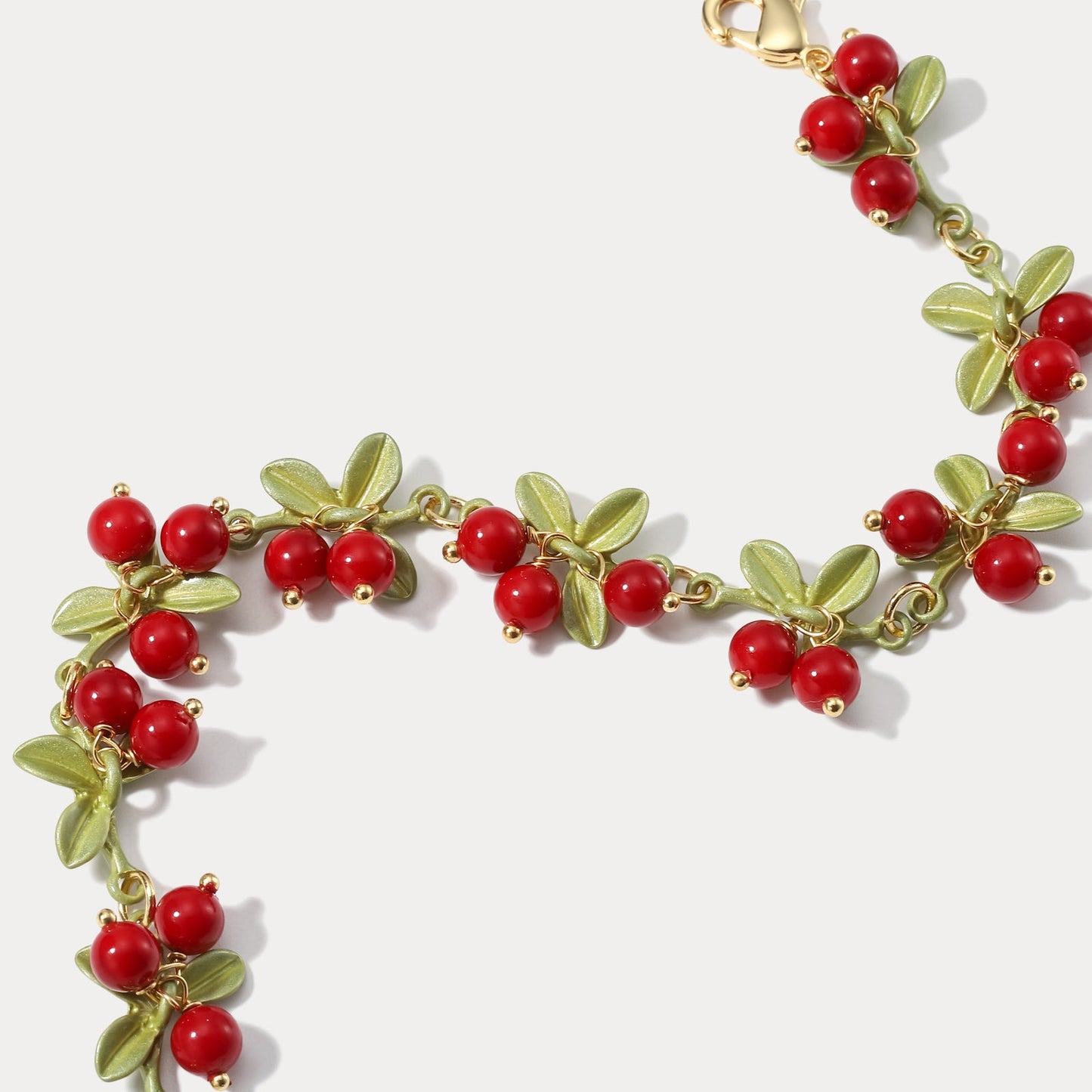 Luna - Cranberry Charm Bracelet