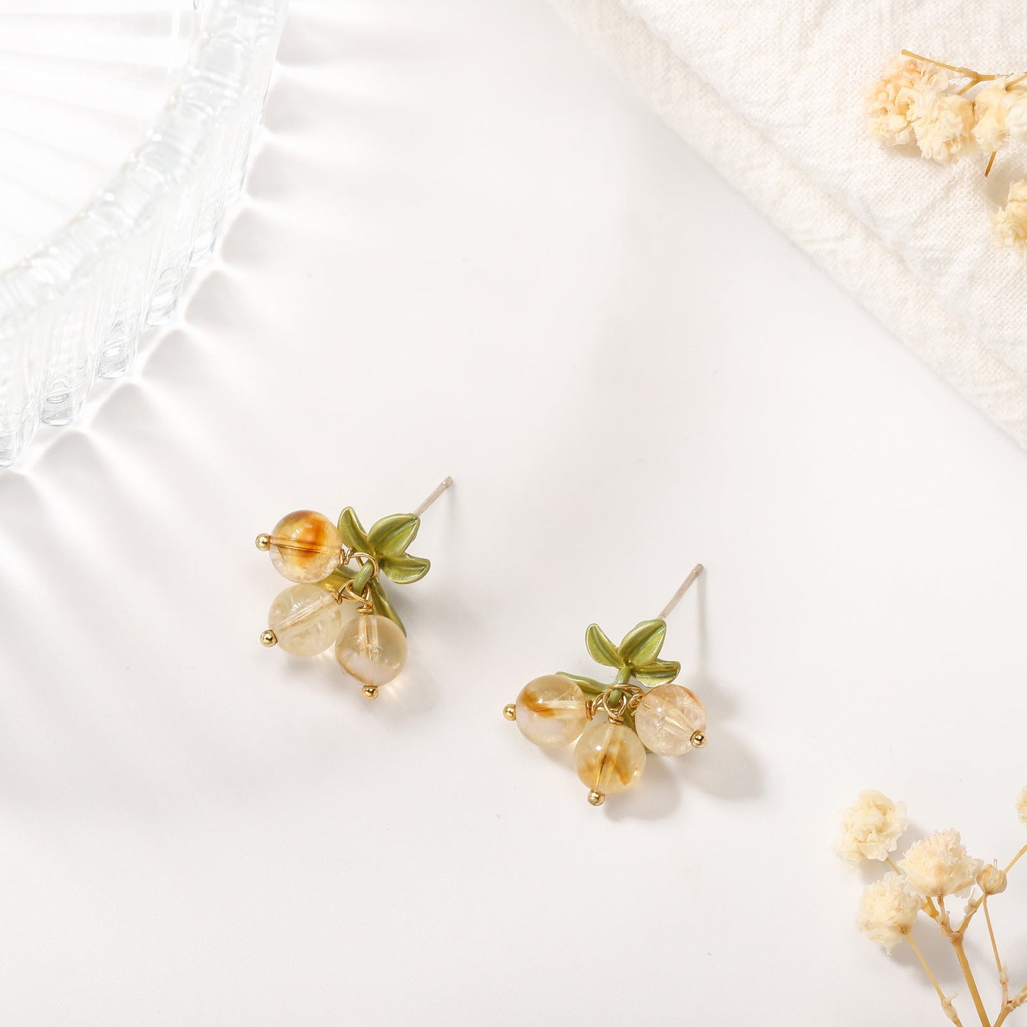 Leona - Gooseberry Stud Earrings
