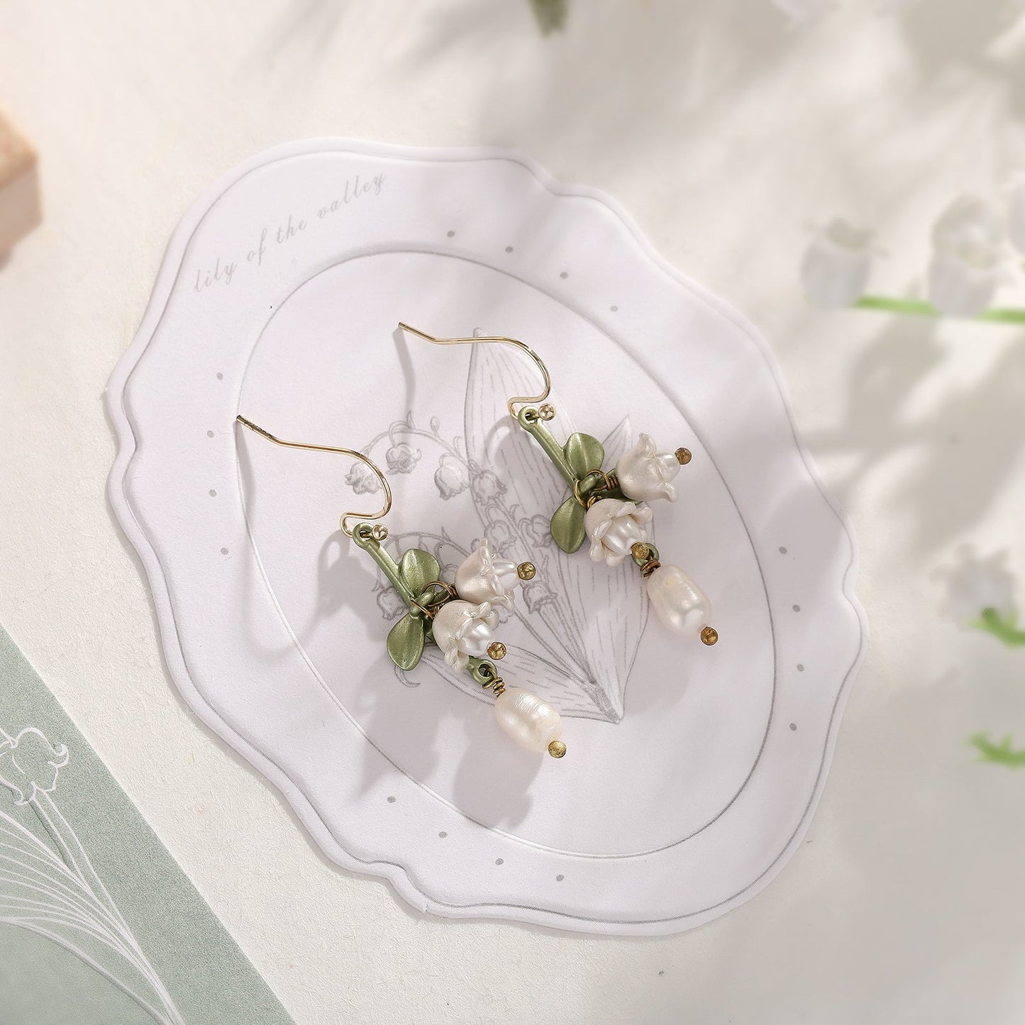 Eden - Lily Of The Valley Earrings & Bracelet