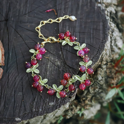 Liora - Cranberry Bracelet