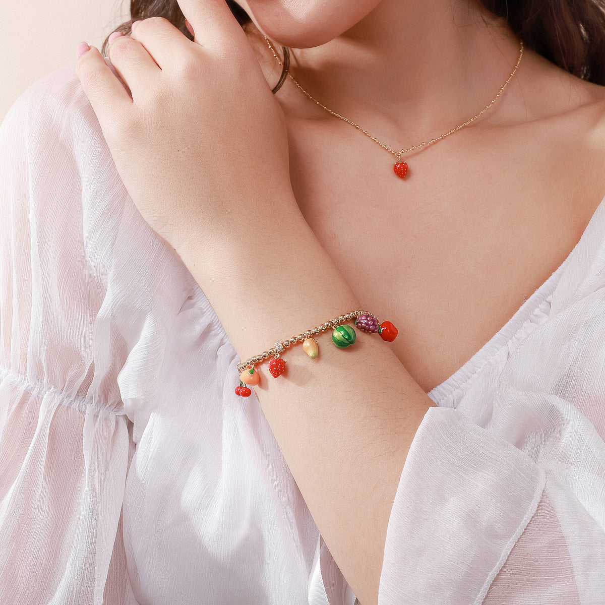 Maisy - Fruit Basket Enamel Bracelet