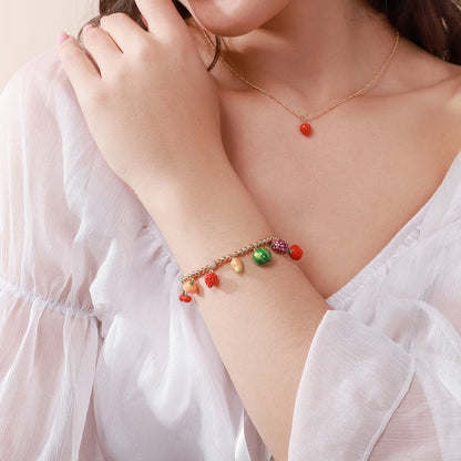 Maisy - Fruit Basket Enamel Bracelet