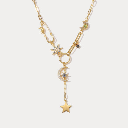 Malina - Guardian of the Stars and Moon Necklace