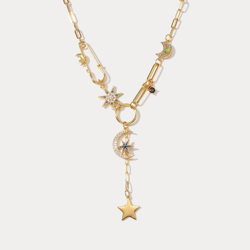 Malina - Guardian of the Stars and Moon Necklace