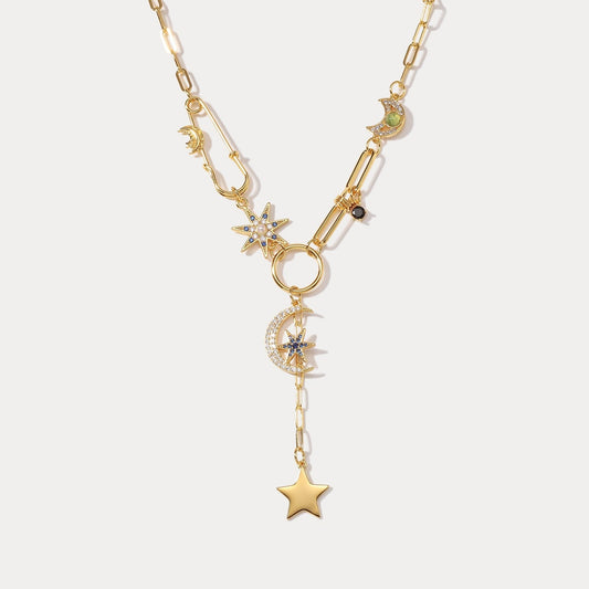Malina - Guardian of the Stars and Moon Necklace