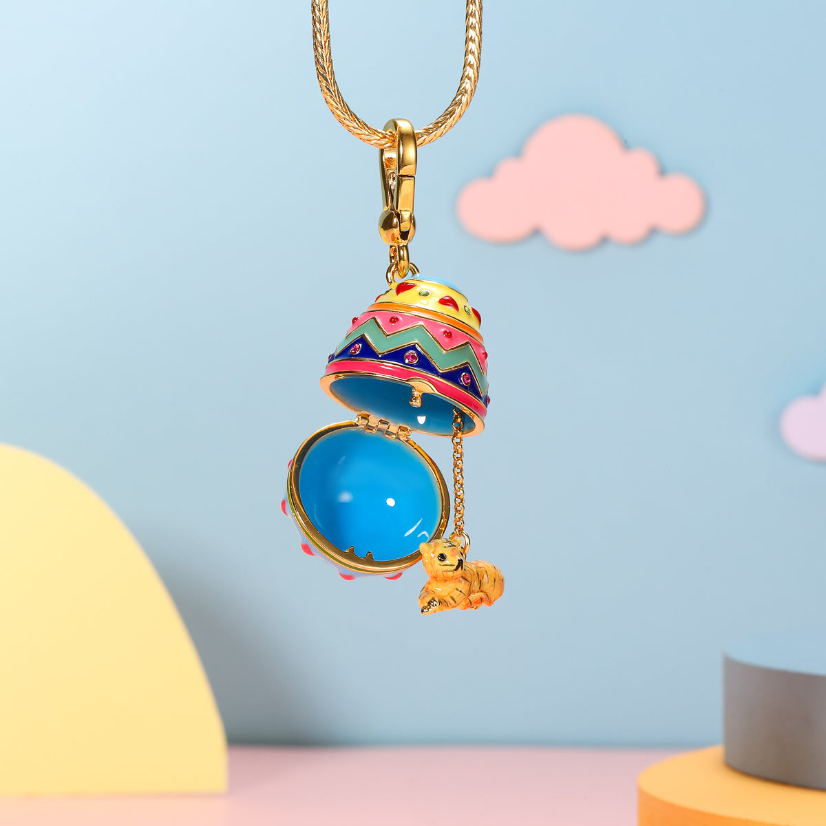 Briony - Zodiac Easter Egg Locket Necklace