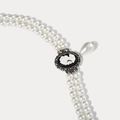 Davina - Dark Rose Beads Choker