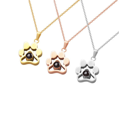 Alyra - Personalized Photo Paw Necklace