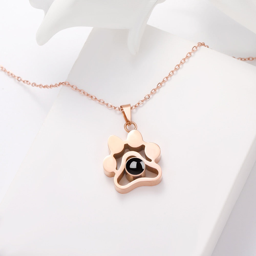 Alyra - Personalized Photo Paw Necklace