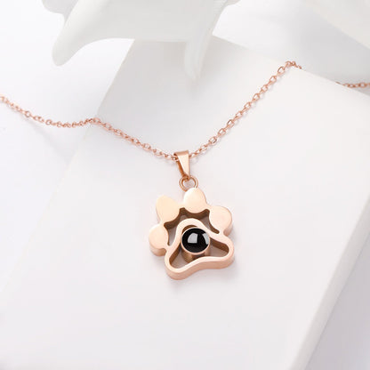 Alyra - Personalized Photo Paw Necklace