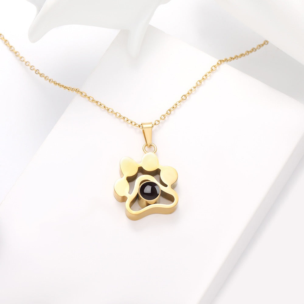 Alyra - Personalized Photo Paw Necklace