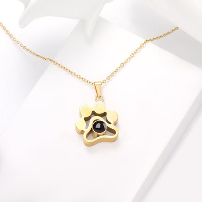 Alyra - Personalized Photo Paw Necklace
