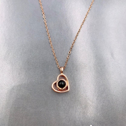 Mini Heart Projection Necklace