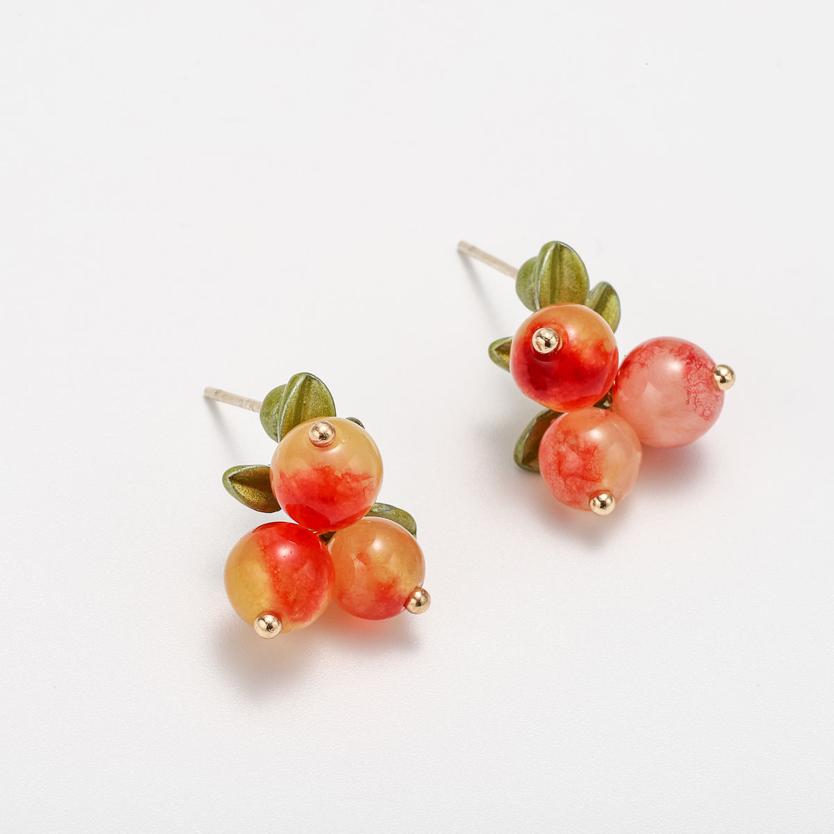 Octavia - Berry Stud Earrings