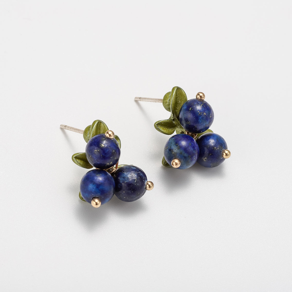 Mila - Blueberry Stud Earrings