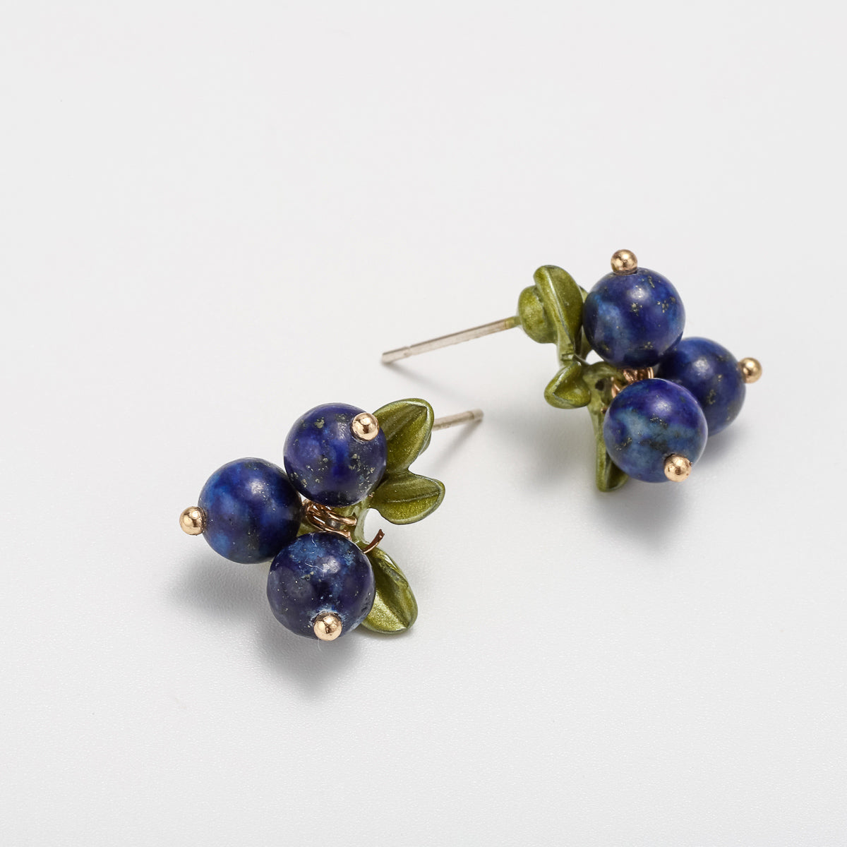 Mila - Blueberry Stud Earrings