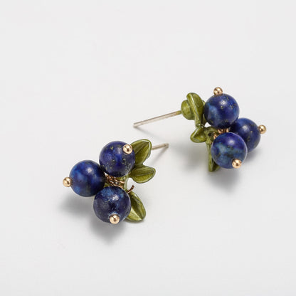Mila - Blueberry Stud Earrings