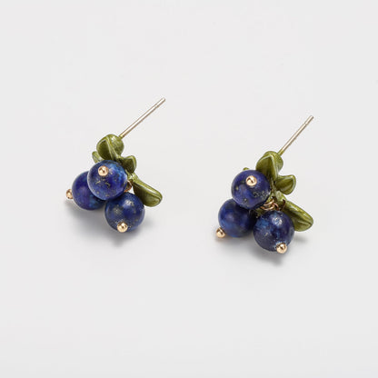 Mila - Blueberry Stud Earrings