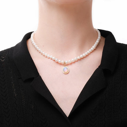 Colette - Moonstone Pearl Necklace