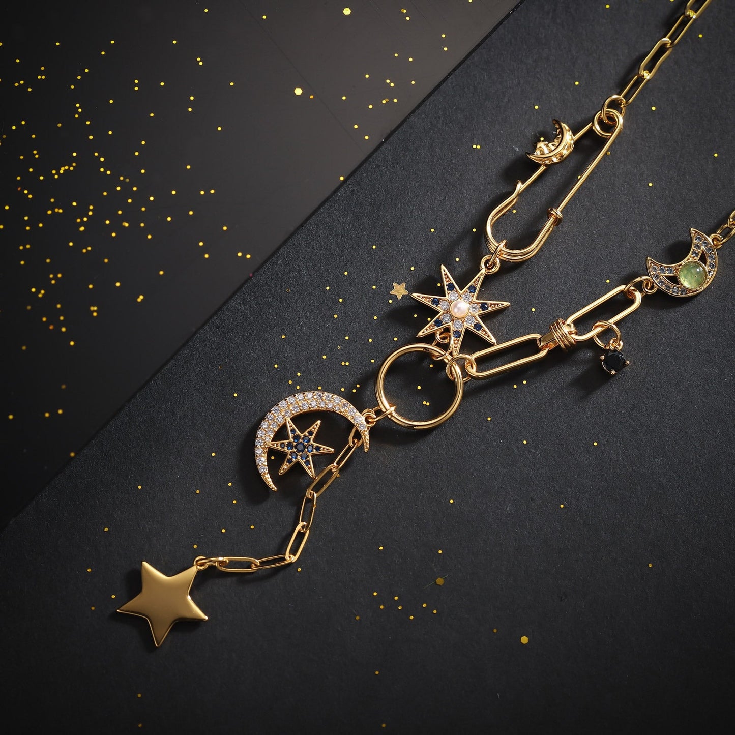 Malina - Guardian of the Stars and Moon Necklace
