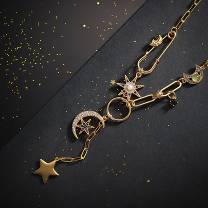 Malina - Guardian of the Stars and Moon Necklace