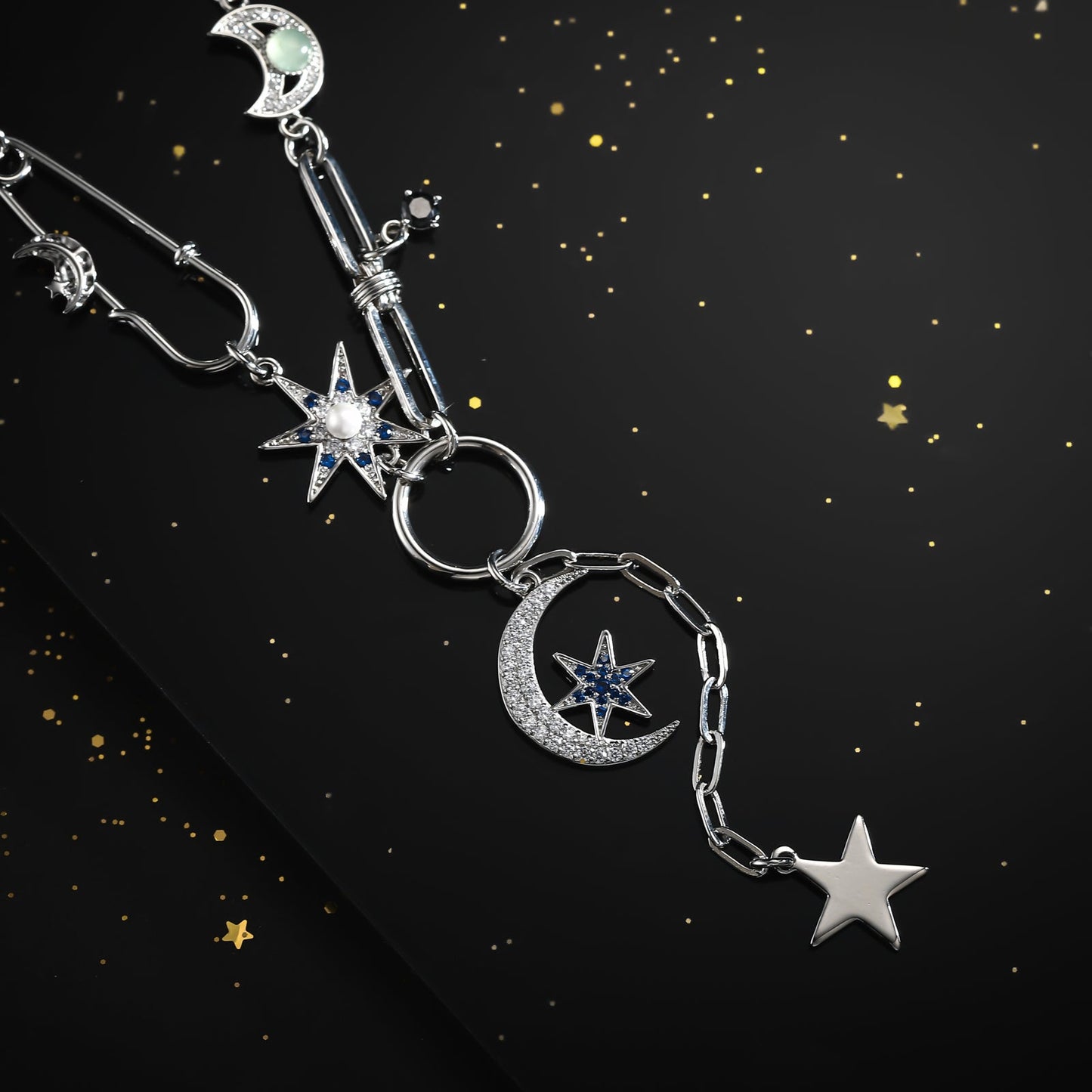 Malina - Guardian of the Stars and Moon Necklace