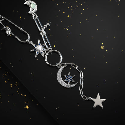 Malina - Guardian of the Stars and Moon Necklace
