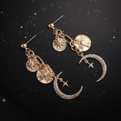 Maren - Delicate Moon and Star Earrings