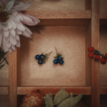 Mila - Blueberry Stud Earrings