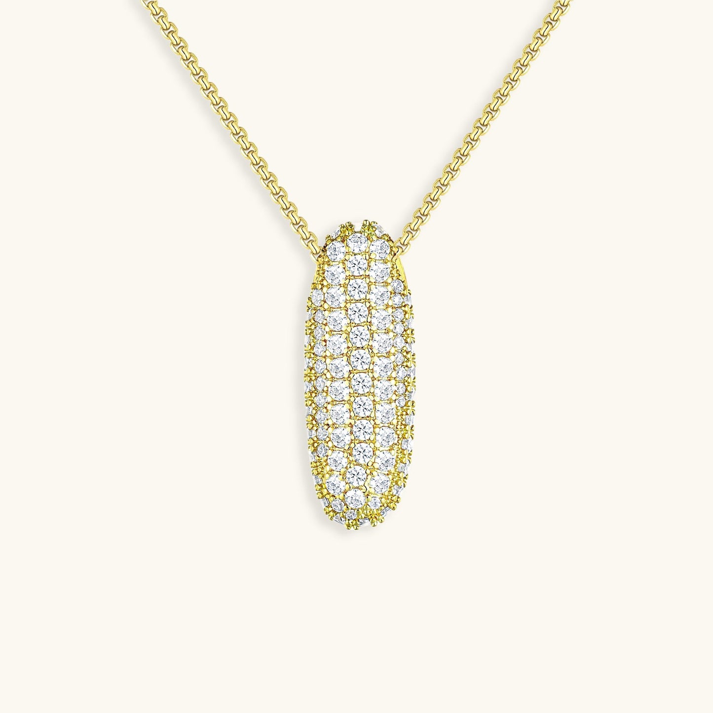 Esme - Bubble Initial Diamond Necklace