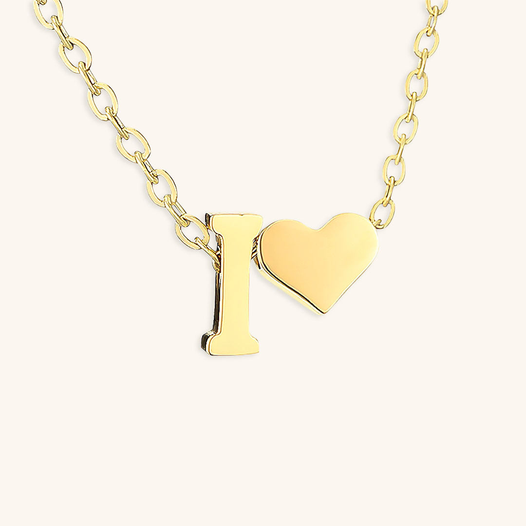 Mallory - Love Initial Letter Necklace