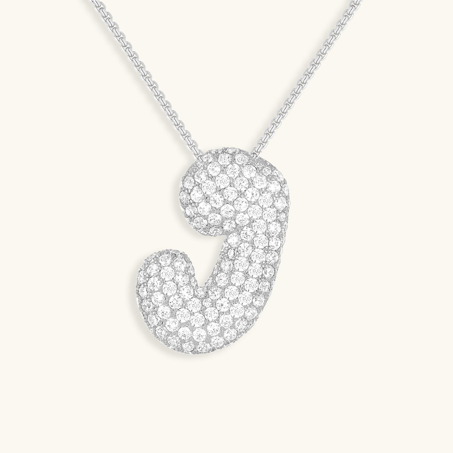 Esme - Bubble Initial Diamond Necklace